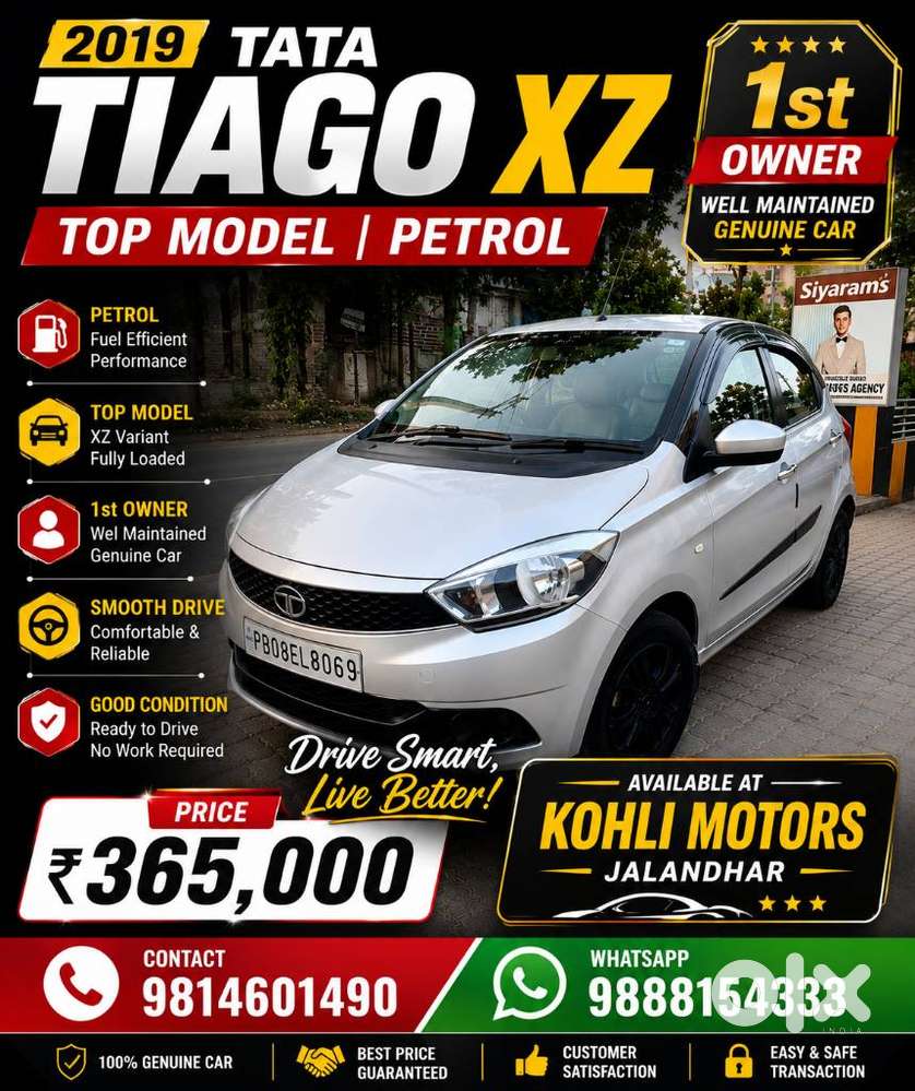 Tata Tiago 1.2 Revotron Xz Wo Alloy, 2019, Petrol
