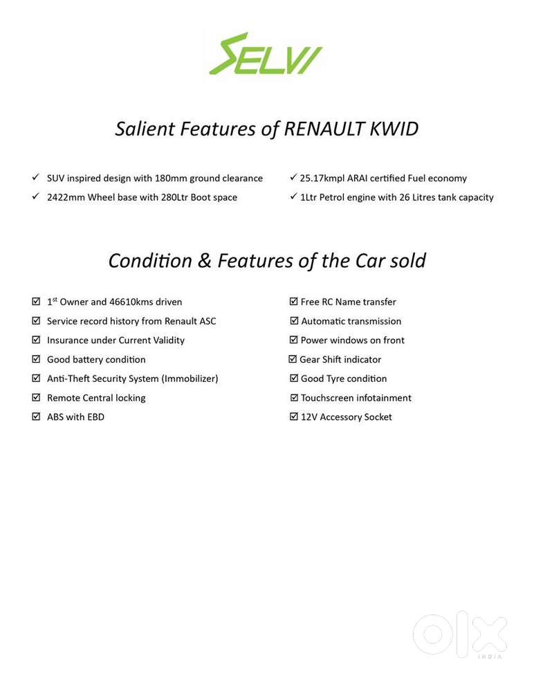 Renault Kwid Automatic 2018