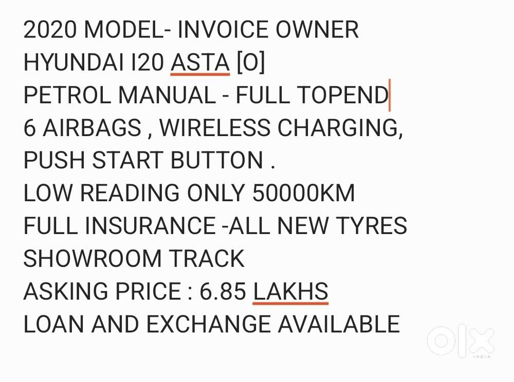 Hyundai I20 1.4 Asta Option, 2020, Petrol