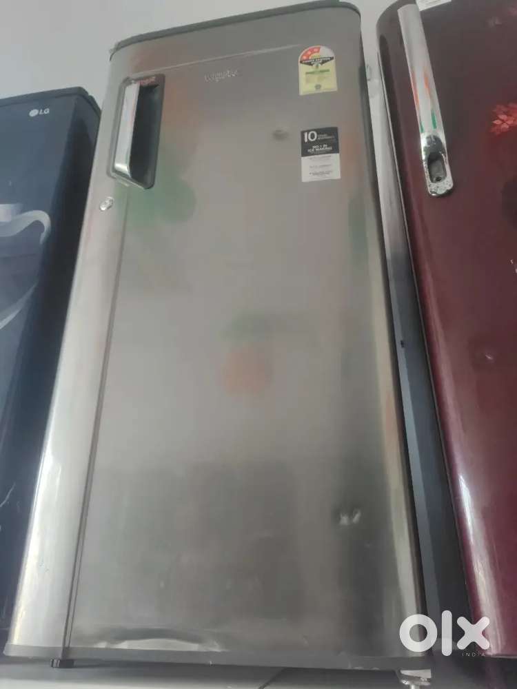 Whirlpool silver single door unused fridge wit minor dent and warranty