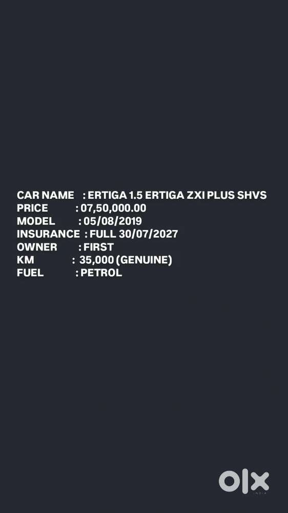 Maruti Suzuki Ertiga Zxi Plus Petrol, 2019, Petrol