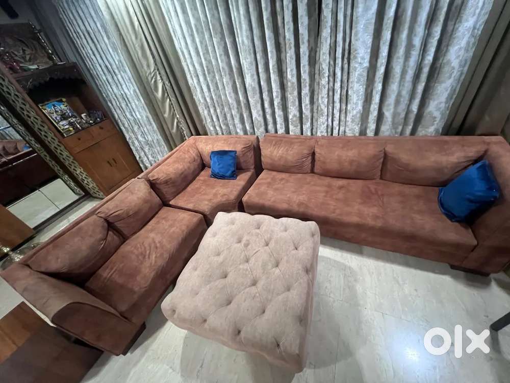 6 Seater Brown Sofa