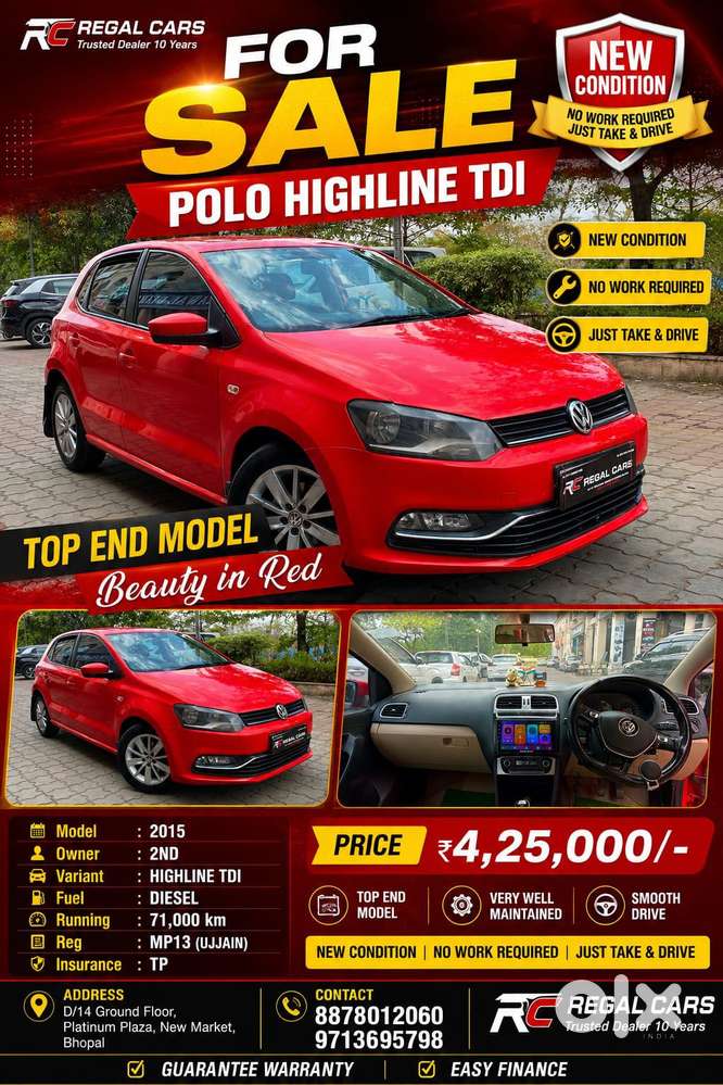 Volkswagen Polo 2013-2015 1.5 Tdi Highline, 2015, Diesel