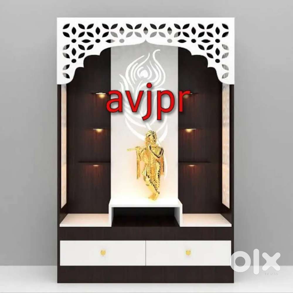 Wooden Temple for Home | Designer Mandir with Storage Drawers | ₹4555