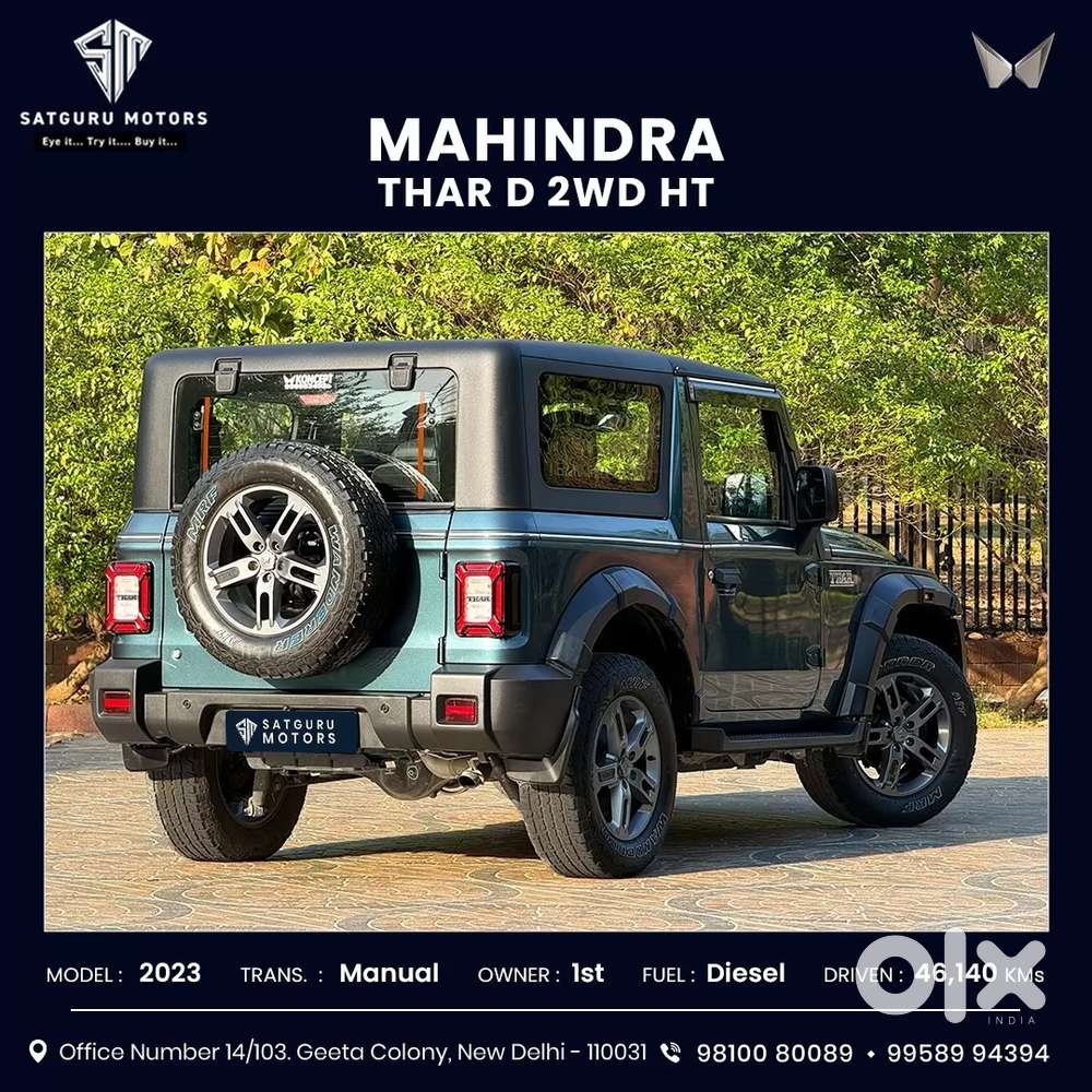 Mahindra Thar Lx 4-str Hard Top Mt, 2023, Diesel