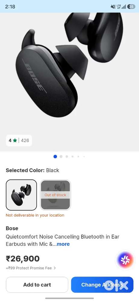 Bose quitecomfort noise canceling earbuds