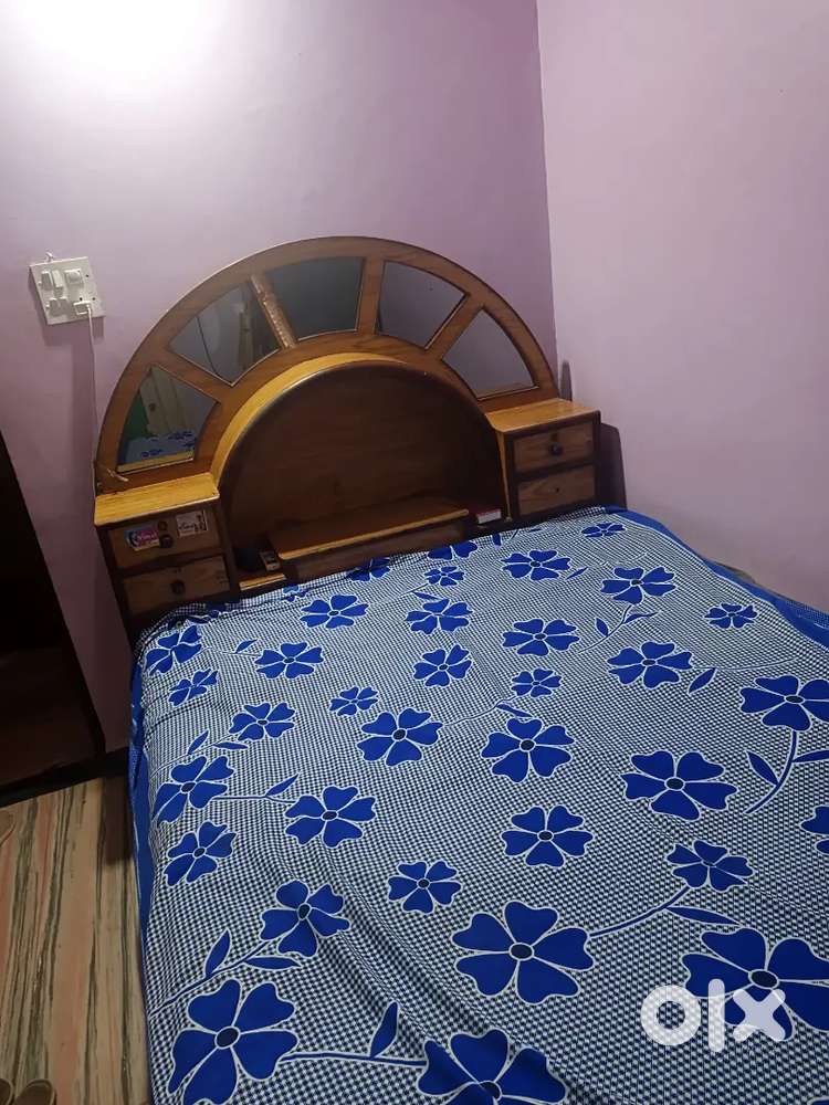 Queen size bed (without mattress)