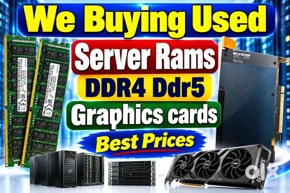 We Buying Server Rams Bulk Or Single Ddr4 Ddr5 All types Graphics card