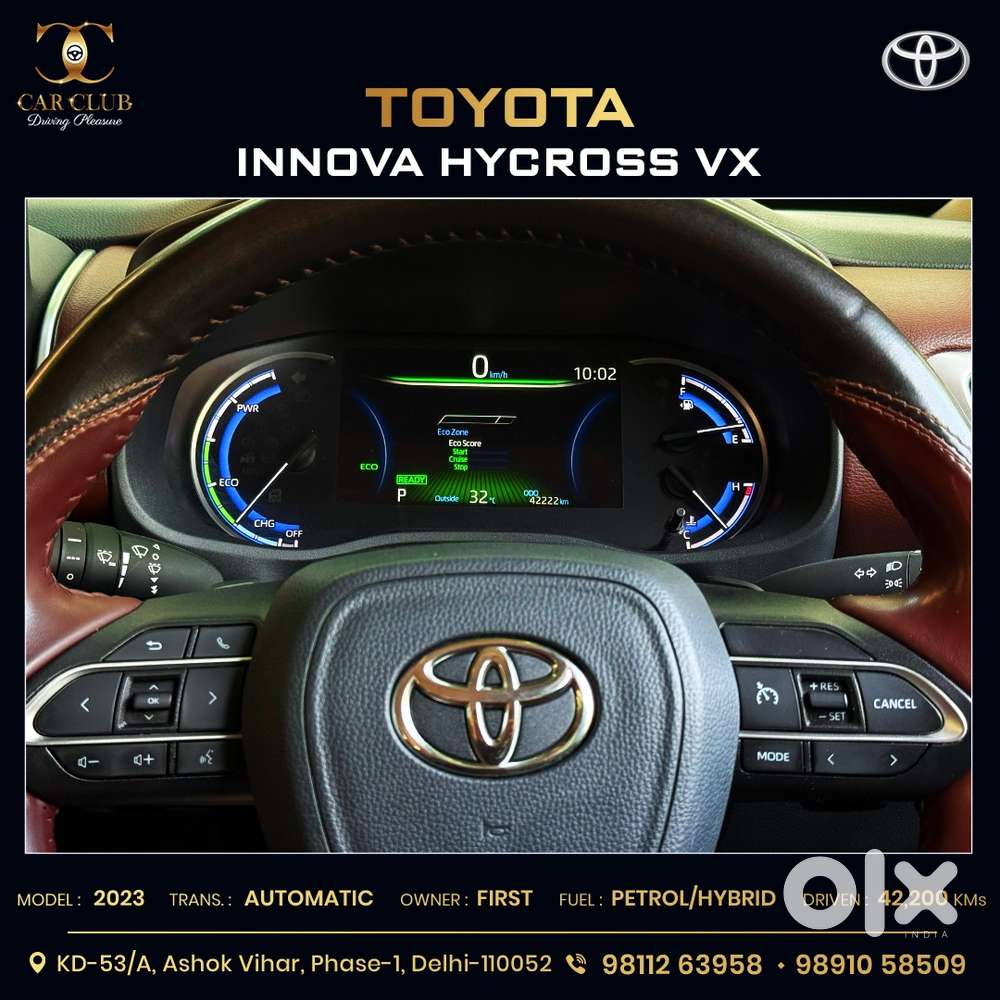 Toyota Innova Hycross 2.0 Vx Hybrid 7 Str, 2023, Petrol