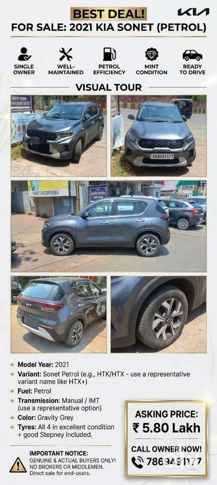 Kia Sonet 2021 Manual Petrol