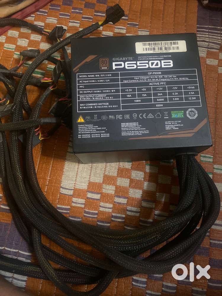 gigabyte p650b gaming power supplier full working conding