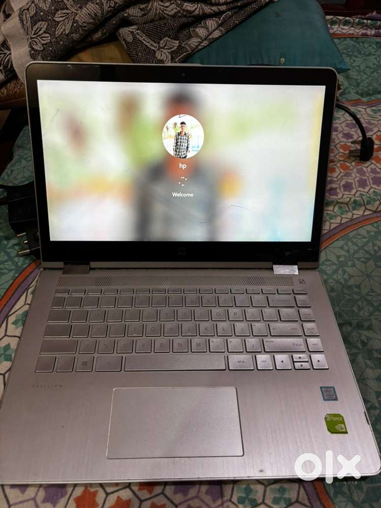 HP laptop and monitor