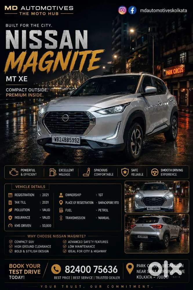 Nissan Magnite 2021 Petrol Manual Tax 2031