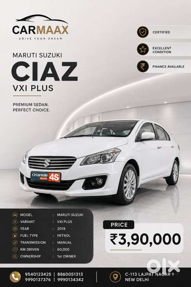 Maruti Suzuki Ciaz 2014-2017 Vxi Plus, 2015, Petrol