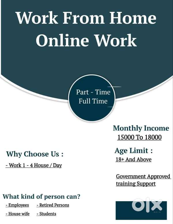 Work from home with flexible timing