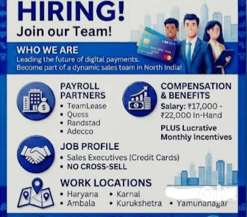 credit card job free of cost job