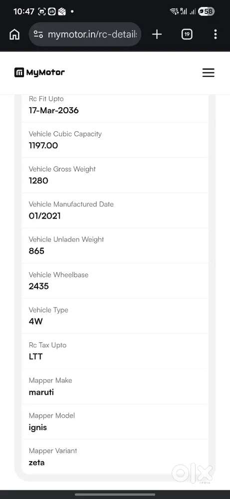 Maruti Ignis Amt 2021 In Excellent Condition