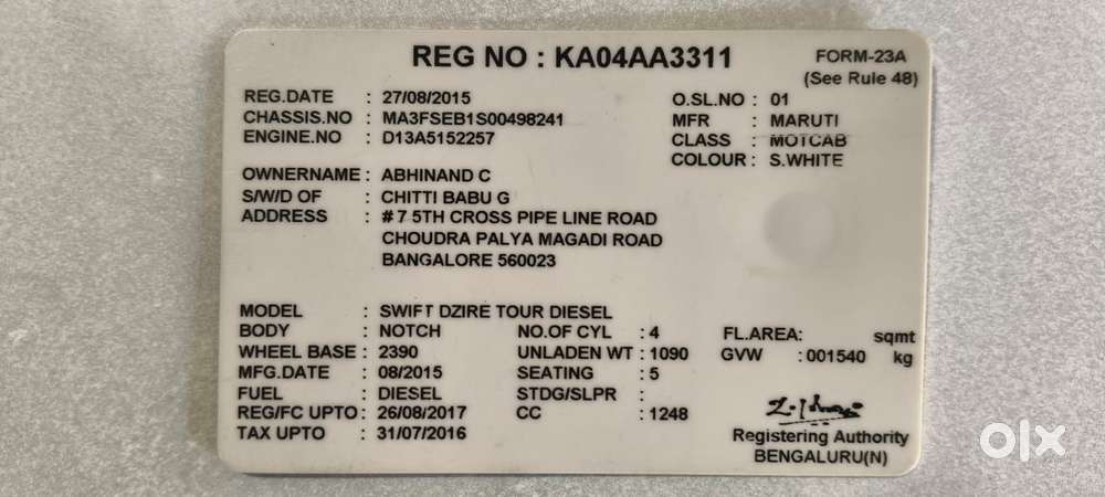 Maruti Suzuki Swift Dzire Ldi Bsiv, 2015, Diesel