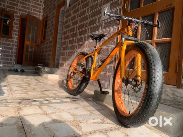 Fat bike in shine  orange colour