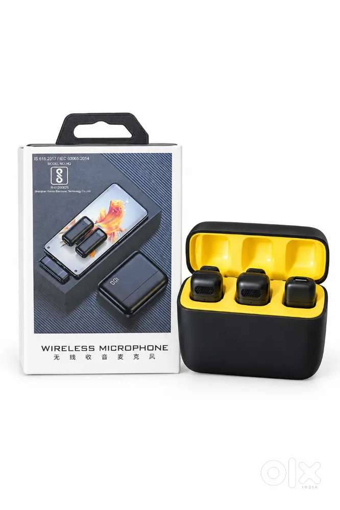 Vlogging Wireless Microphone with Charging Case, Dual Microphone
