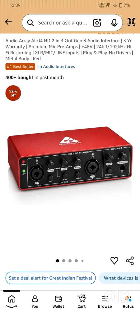 Sound Card , Codenser Mic , Headphone