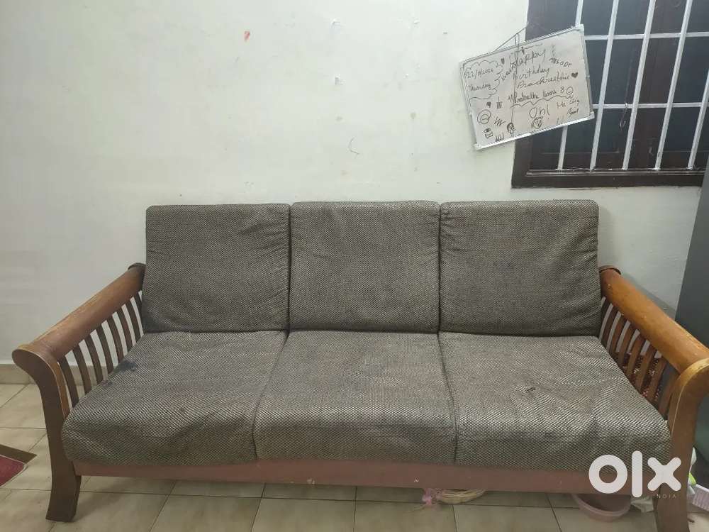 3 seater sofa with cushion and a single seater sofa with cushion