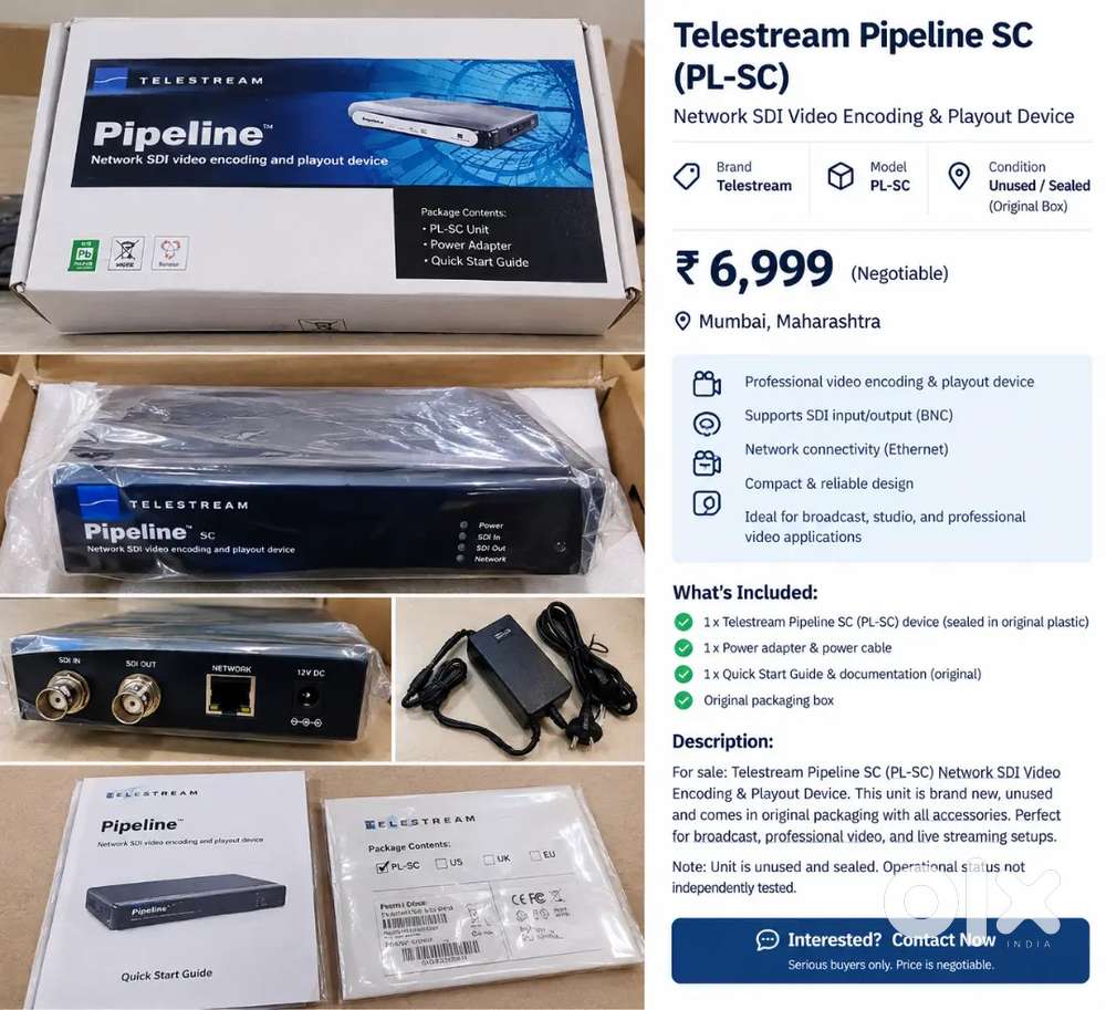 Telestream Pipeline SC PL-SC &ndash; Original Box, Unused