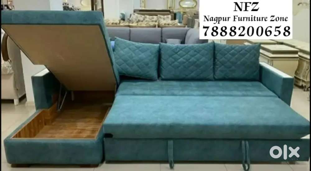Nagpur Furniture Zone, Corner Sofa Cum Bed, With Heavy Material Sofa