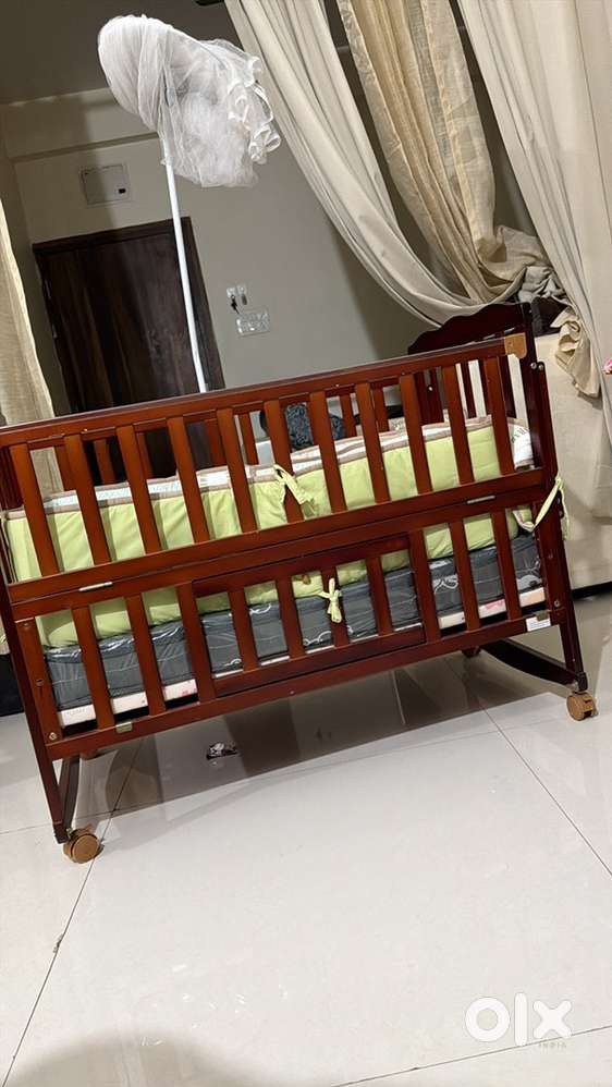 Baby cot including brand new mattress and accessories