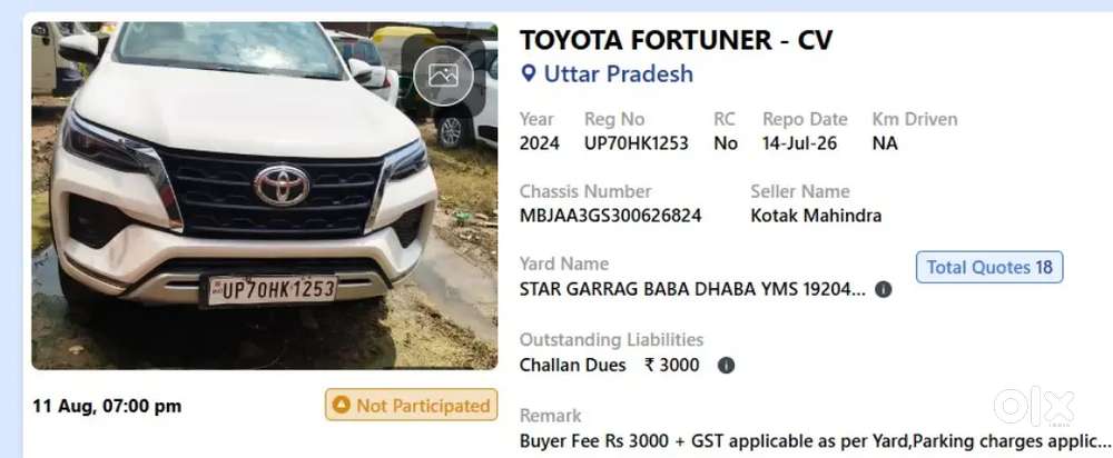 Toyota Fortuner 2024 Diesel Manual