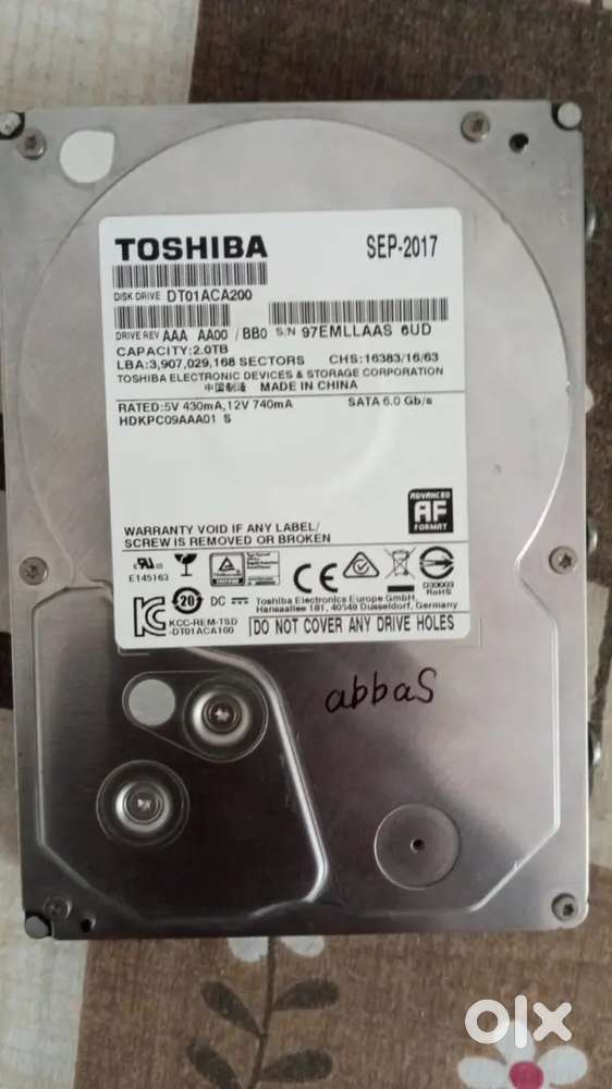 2TB Harddisk (HDD)