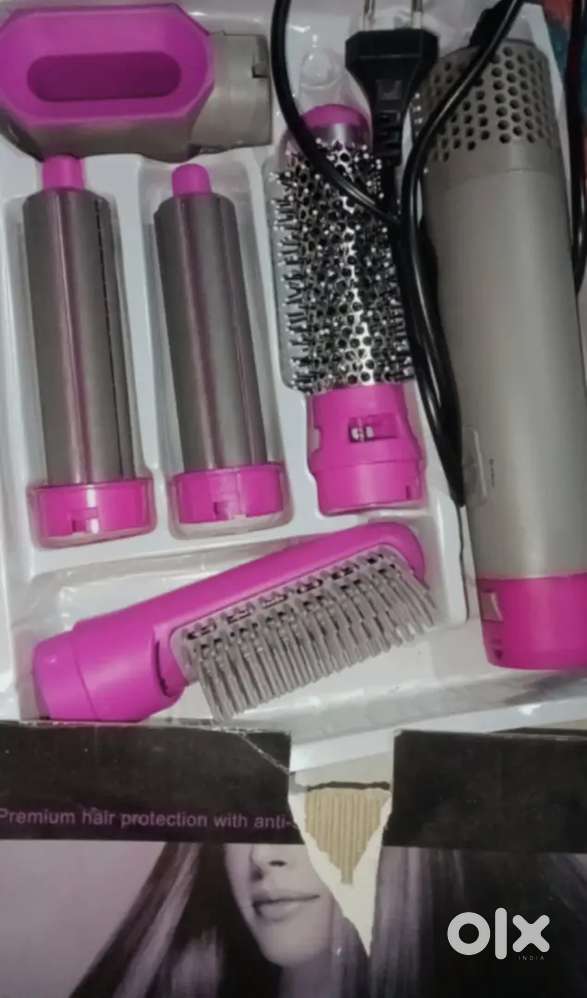 5-in-1 Hair Styling Kit – Hair Dryer, Curler Brush Set (Like New