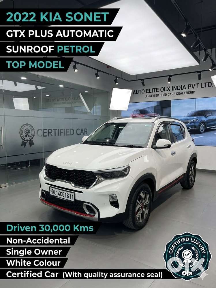 Kia Sonet Gtx Plus Dct, 2022, Petrol