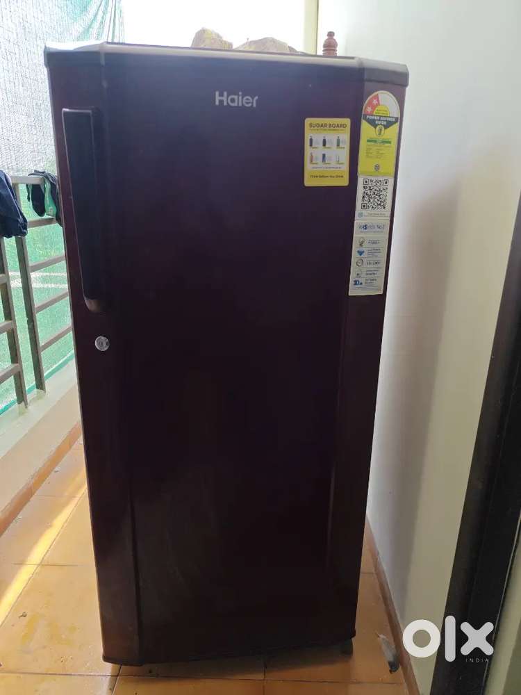 Haier single door 185 litres fridge maroon colour