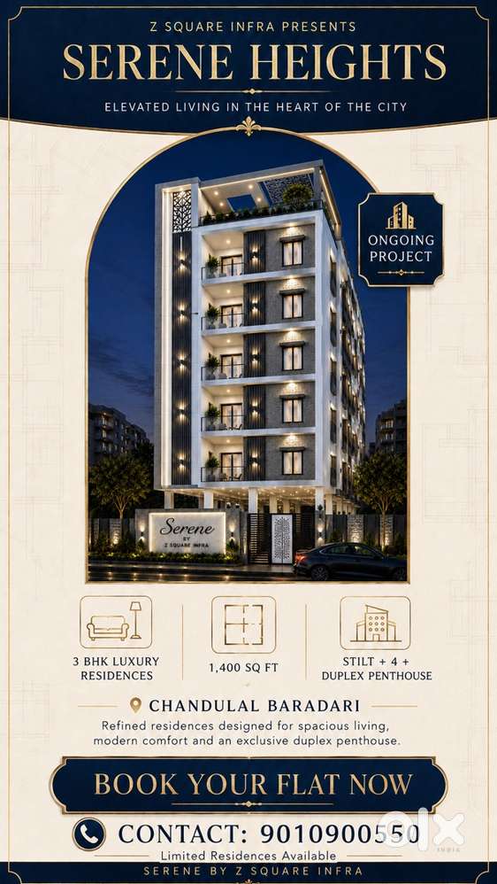 3.5 BHK Flats For Sale in Chandulal Baradari