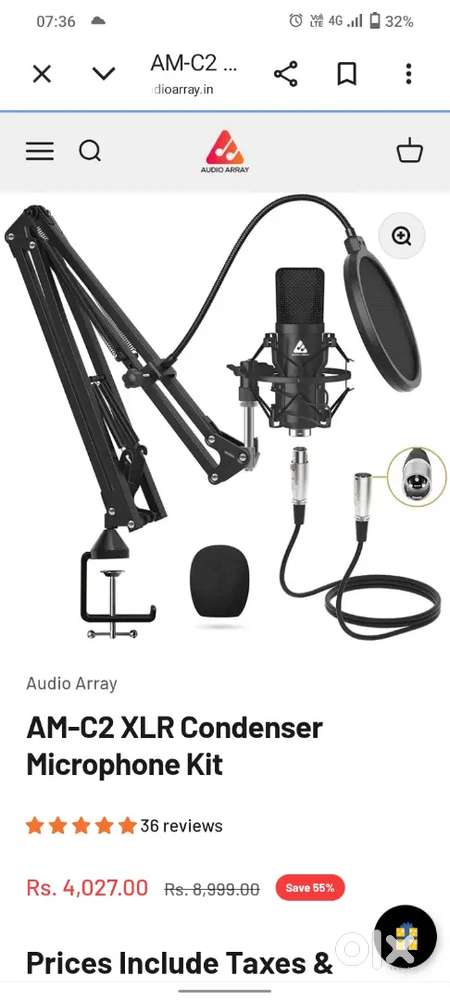 Audio array XLR condenser microphone kit