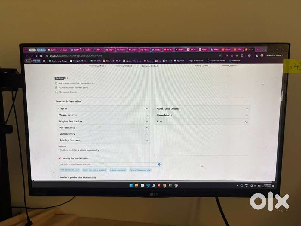 Computer Monitor LG 22Mp68Vq