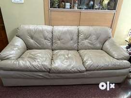 Olx leather 2024 sofa set