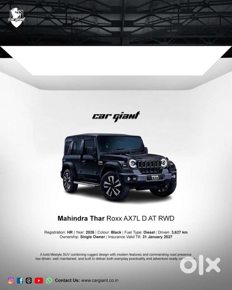Mahindra Thar Roxx Ax7l Rwd Diesel, 2026, Diesel