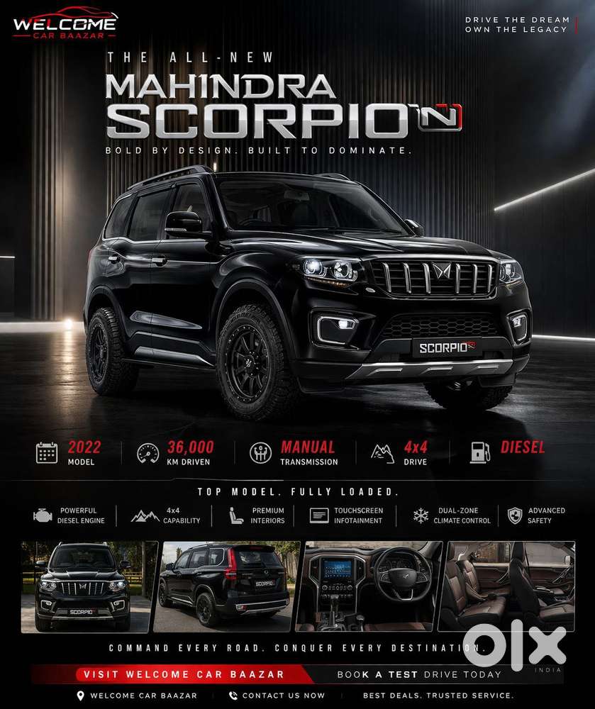 Mahindra Scorpio N Z8 L Diesel Mt 4wd 7 Str, 2022, Diesel