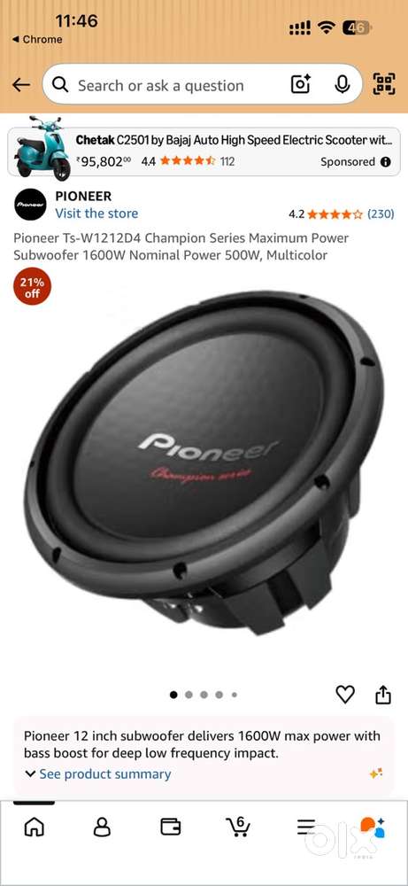 Pioneer champion series D4 Subwoofer