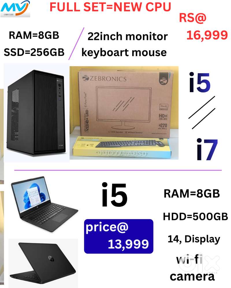 Dell Desktop Computer i5 ,i7 Gen Office PC FULL SET DELL
