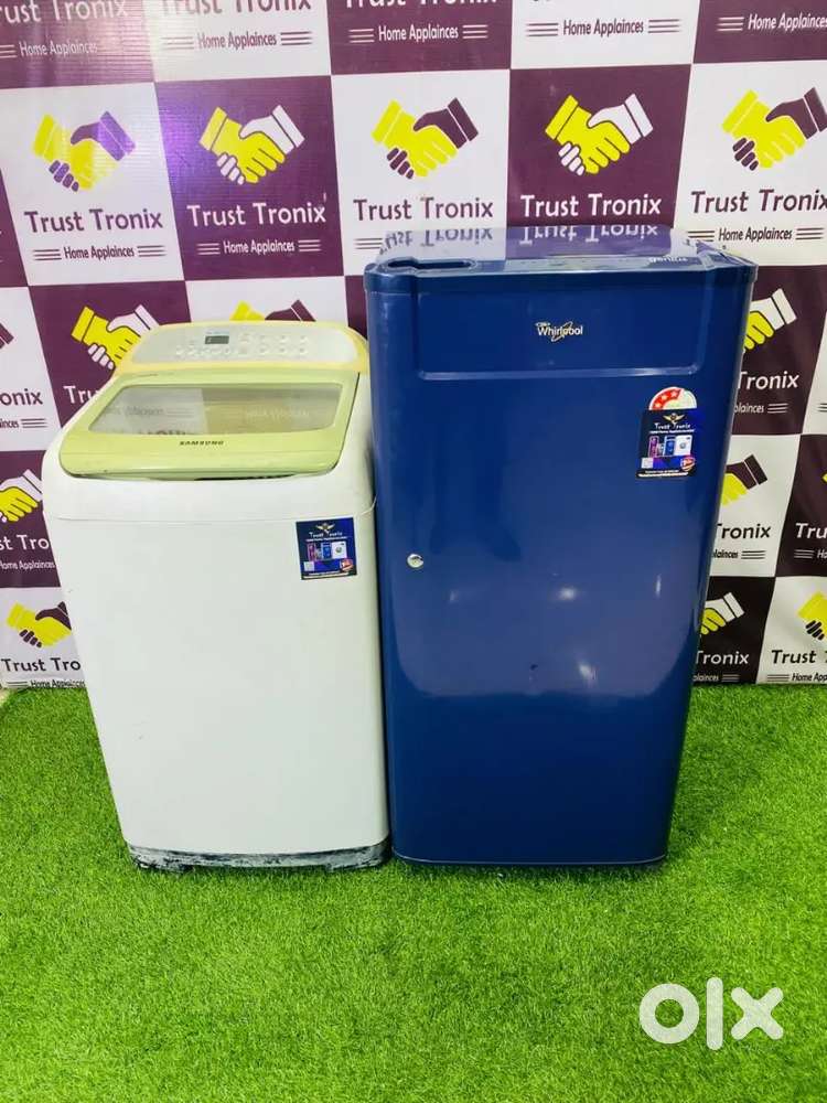 *- sumsung top load W/M with Whirlpool single door fridge best combo