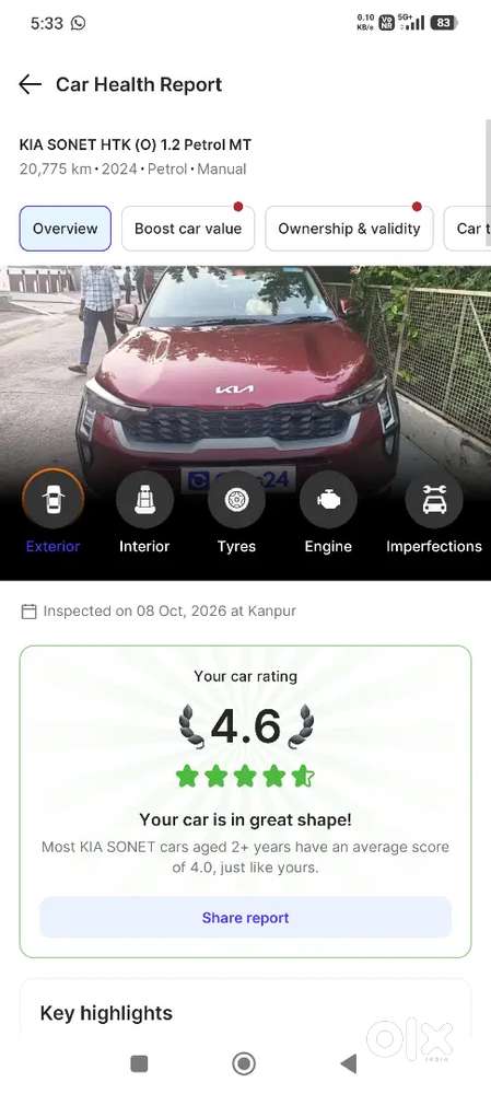 Kia Sonet Htk 2024 Drive