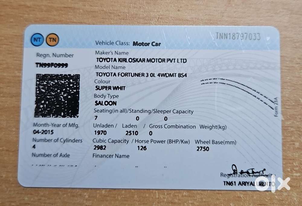 Toyota Fortuner, 2015, Diesel