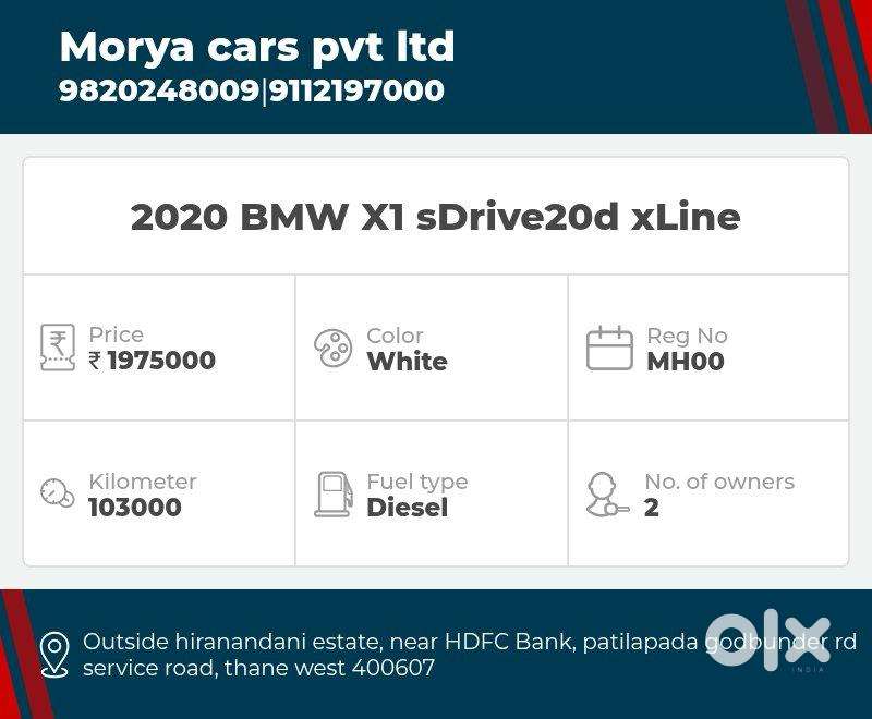 Bmw X1 2.0 Sdrive20d Xline, 2020, Diesel