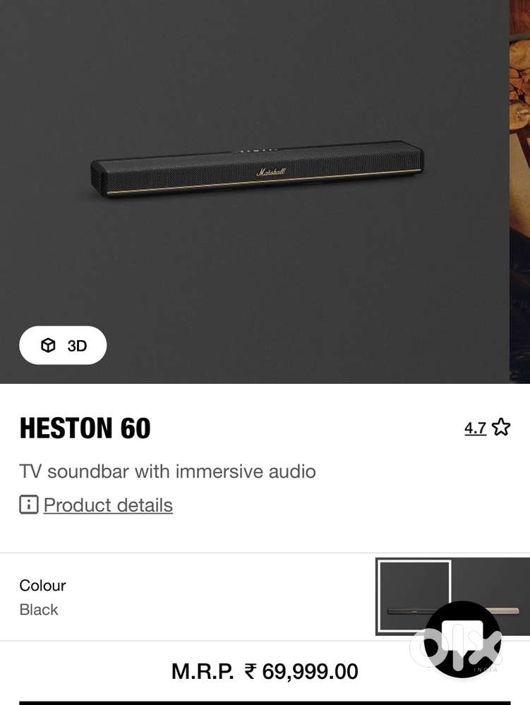 Marshall soundbar heston 60 brand new condition with out box