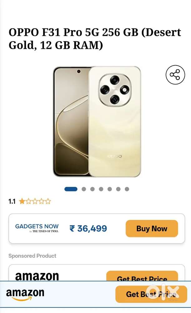 OPPOF31PRO 8+8 256 GB