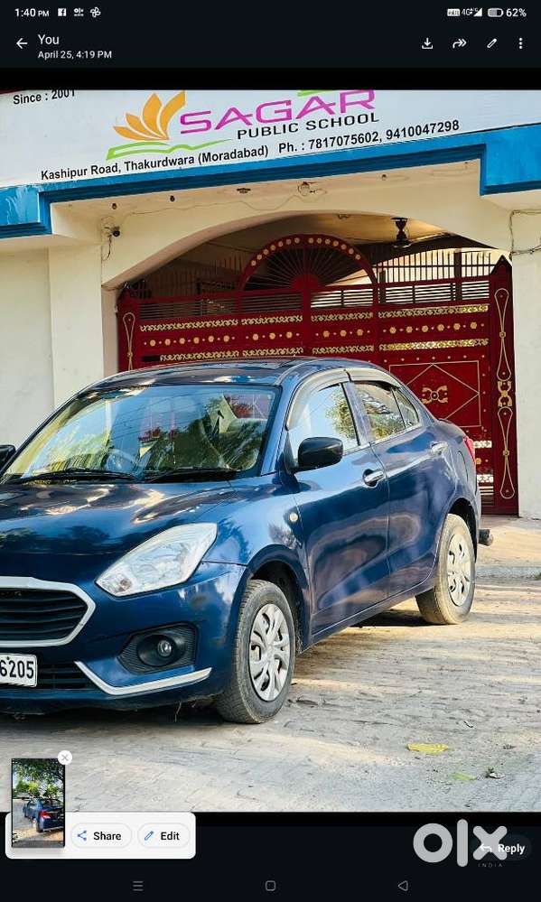 Maruti Suzuki Dzire 1.2 Vxi Cng, 2017, Diesel