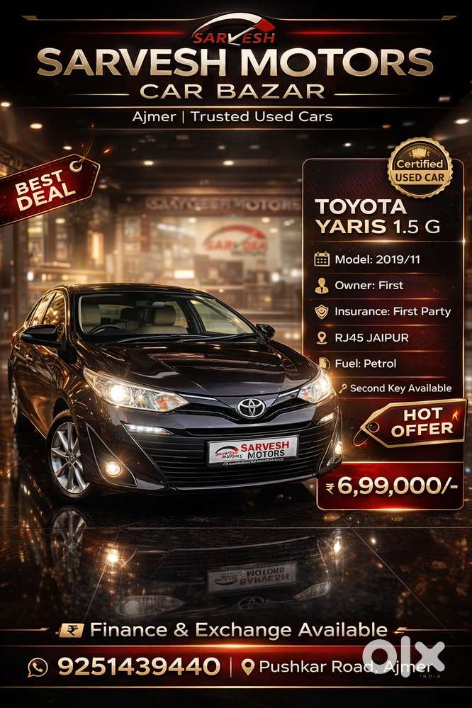 Toyota Yaris G, 2019, Petrol